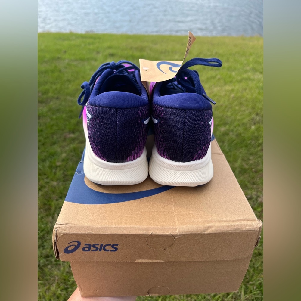 Asics Women's Purple Navy Pink Gradient Running Shoes - Picture 5 of 9